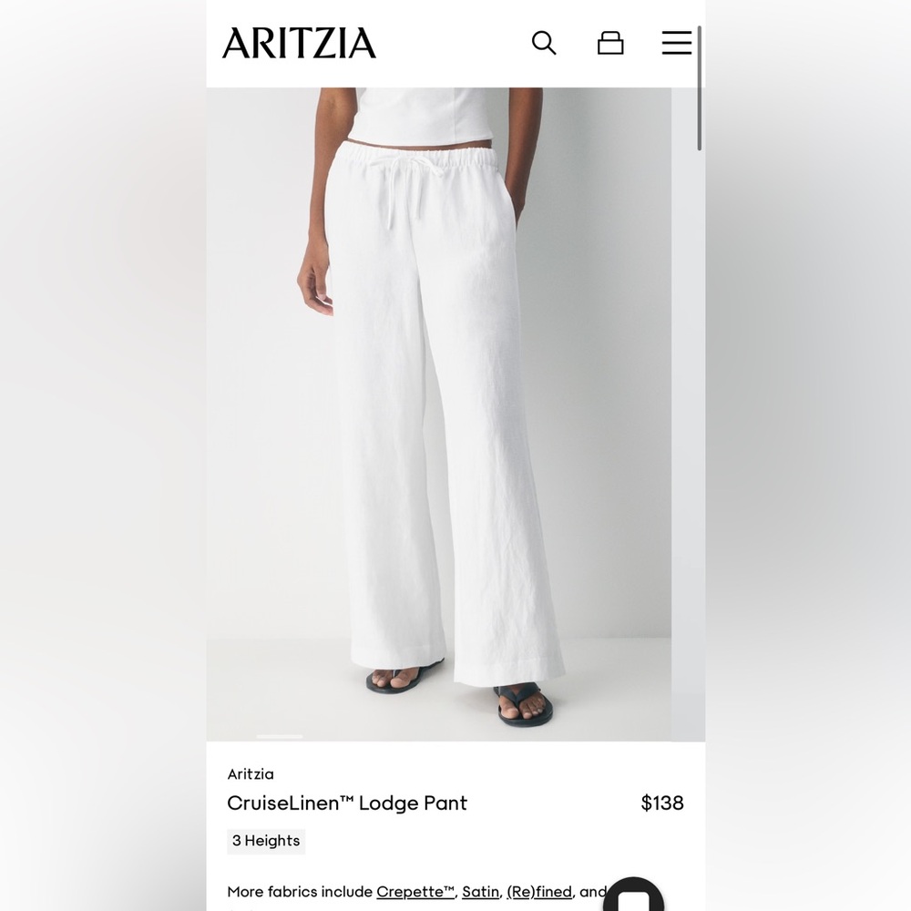 aritzia linen pants